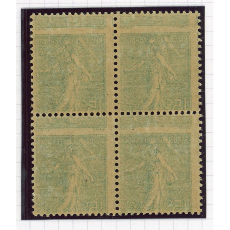 YT 130 - Neuf xx - Variete - Impression Recto Verso - Bloc de 4