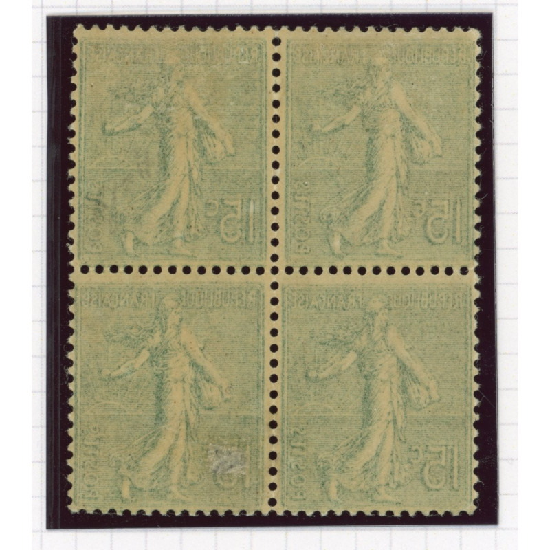 YT 130 - Neuf xx - Variete - Impression Recto Verso - Bloc de 4