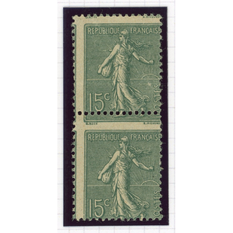 YT 130 - Neuf xx - Variete - Impression a Cheval - Paire