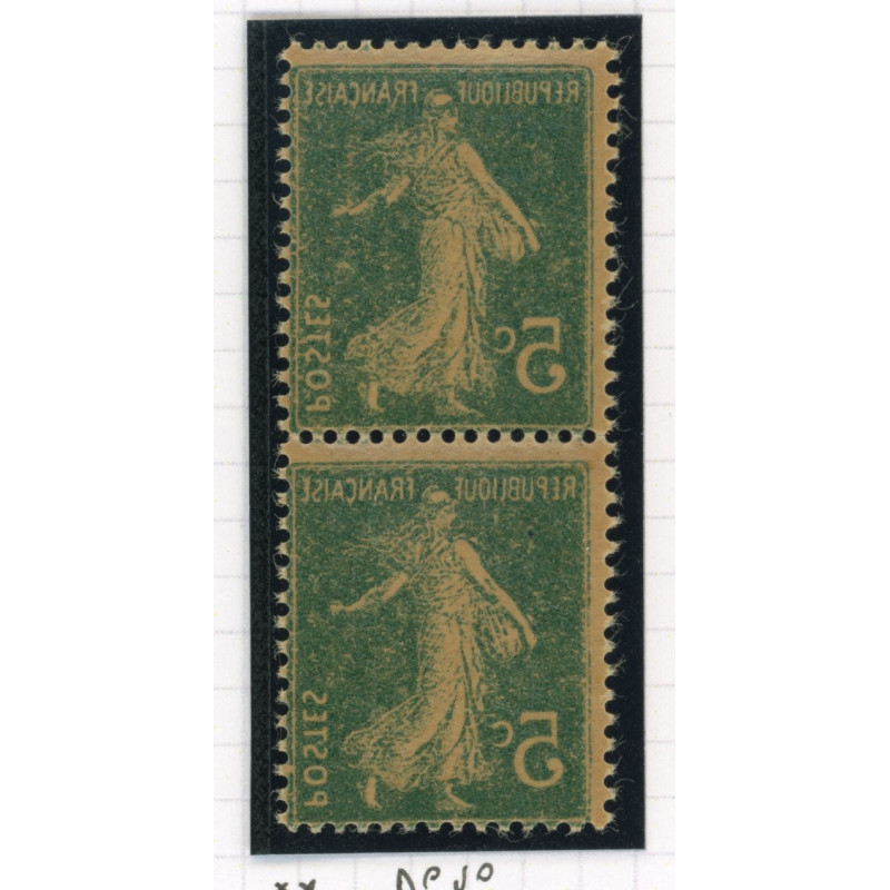 YT 137 - Neuf xx - Variete - Impression Recto Verso - Paire