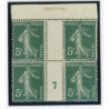 YT 137 - Neuf xx - Bloc de 4 - Millesime 7