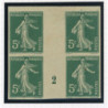 YT 137 - Neuf xx - Non dentele - Bloc de 4 - Millesime 2