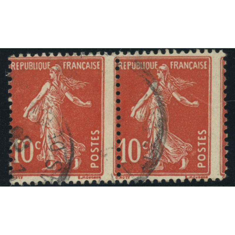 YT 138 - Oblitere - Variete - Impression a Cheval - Paire