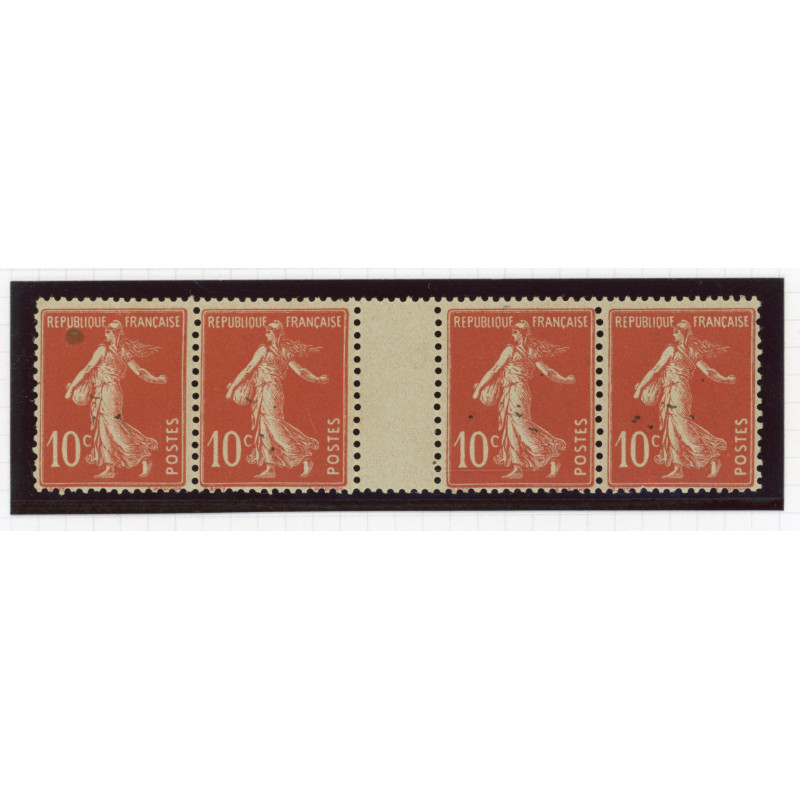 YT 138 - Neuf xx - Bande de 4 avec Intervalle