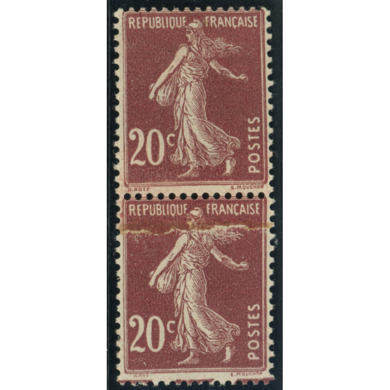 YT 139 - Neuf x - Variete - Impression sur raccord