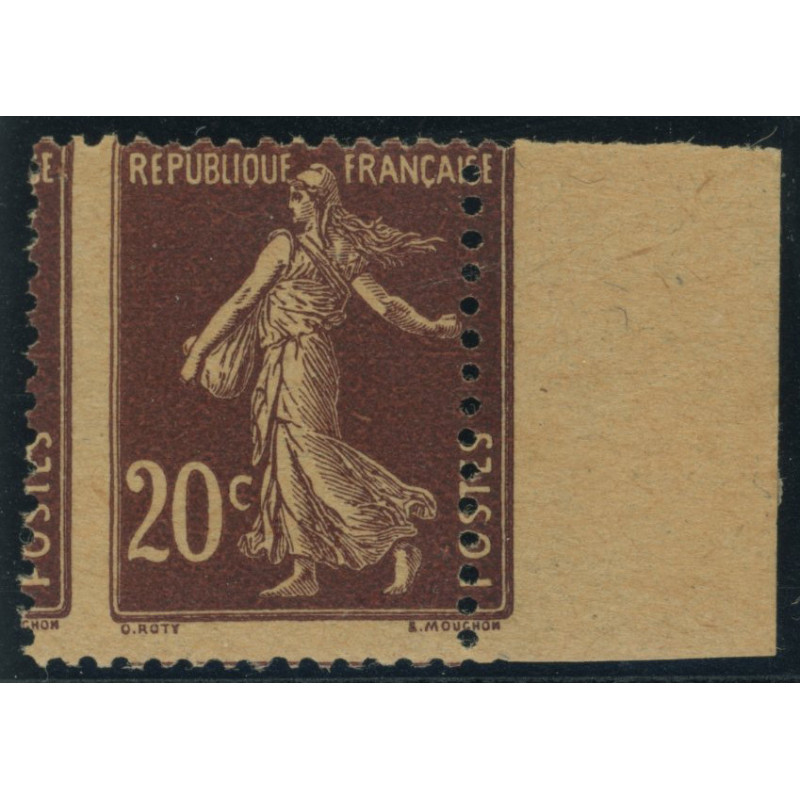 YT 139 - Neuf x - Variete - Impression a Cheval