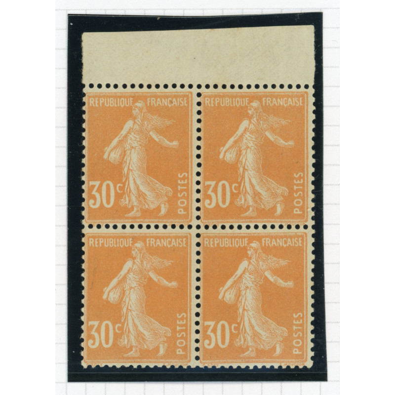 YT 141 - Neuf xx - Bloc de 4 - Haut de feuille