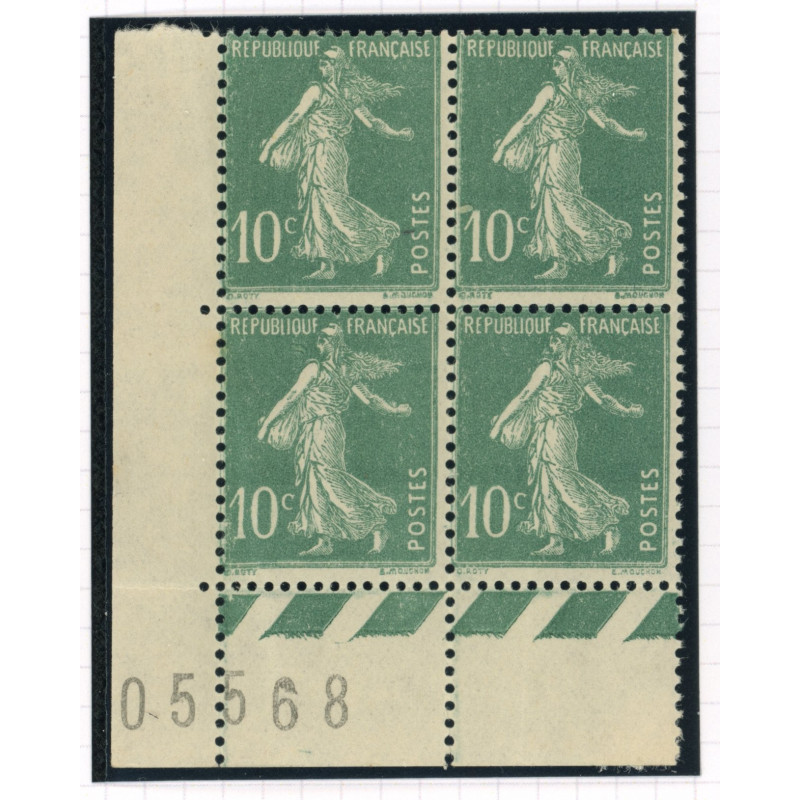 YT 158 - Neuf xx - Bloc de 4 - Coin bas gauche