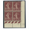 YT 189 - Neuf xx - Bloc de 4 - Coin date 3/2/33