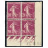 YT 190 - Neuf xx - Bloc de 4 - Coin date 24/10/34