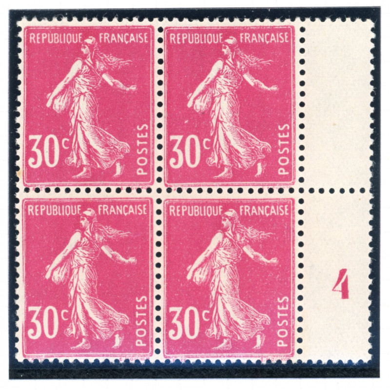 YT 191 - Neuf xx - Bloc de 4 - Millesime 4