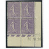 YT 197 - Neuf xx - Bloc de 4 - Coin date 30/10/26