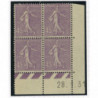 YT 197 - Neuf xx - Bloc de 4 - Coin date 28/1/31