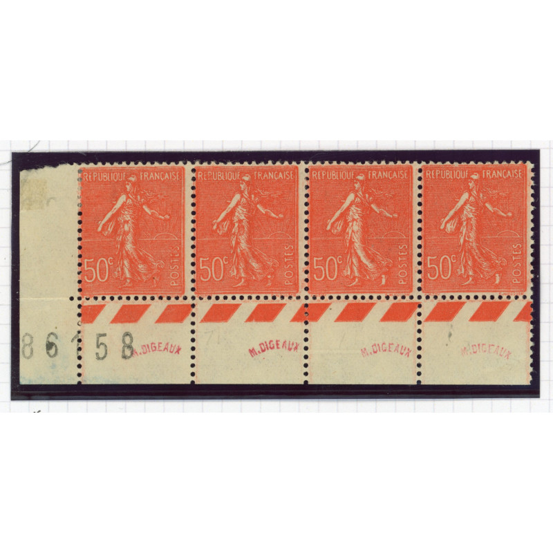 YT 199 - Neuf x - Bande de 4 - Pub sur le Bas