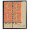 YT 199 - Neuf xx - Bloc de 4 - Coin date 17/3/32