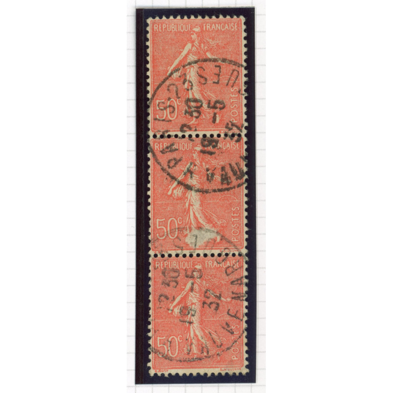 YT 199 - Oblitere - Variete - Grosse tache d'impression blanche