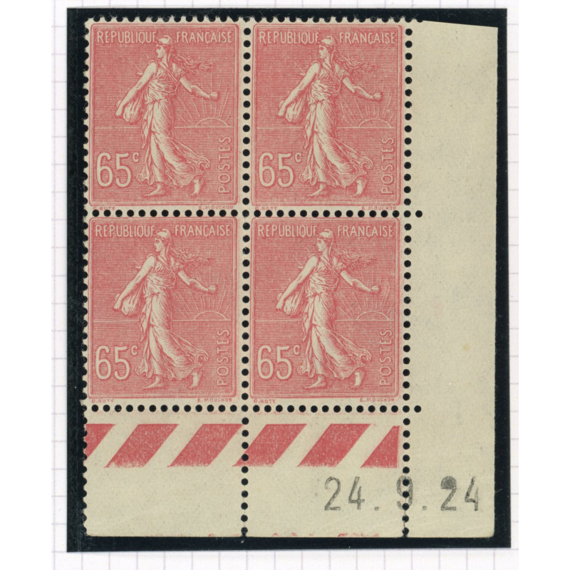 YT 130 - Neuf xx - Bloc de 4 - Coin date 24/9/24