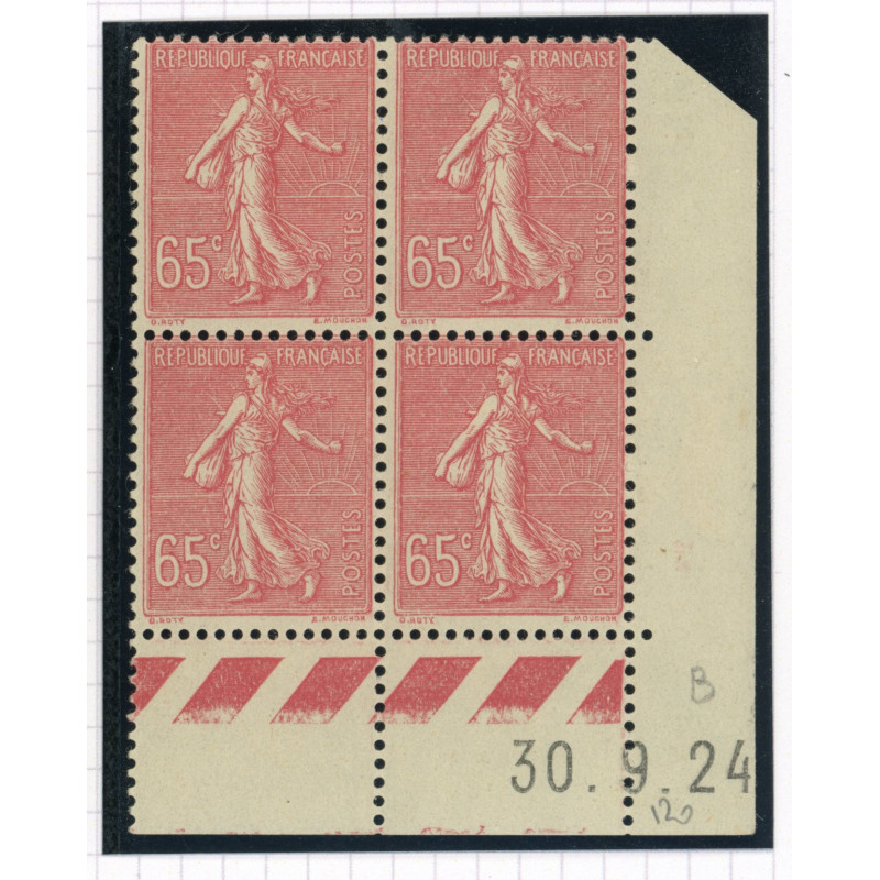 YT 130 - Neuf xx - Bloc de 4 - Coin date 30/9/24
