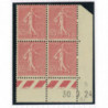 YT 130 - Neuf xx - Bloc de 4 - Coin date 30/9/24