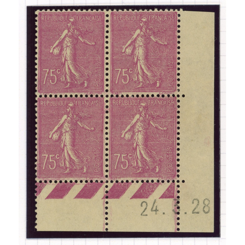 YT 202 - Neuf xx - Bloc de 4 - Coin date 24/3/28