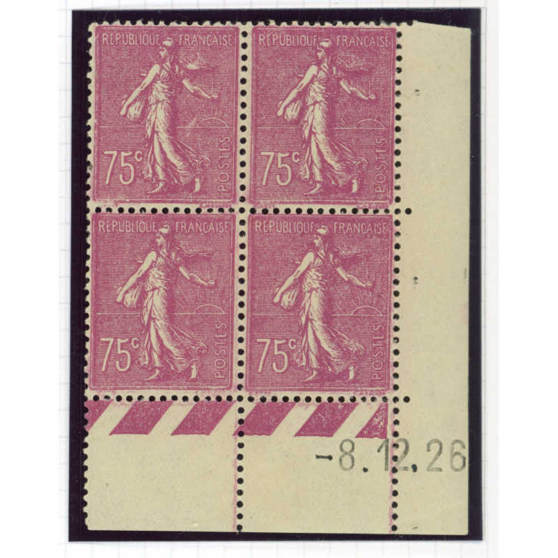 YT 202 - Neuf xx - Bloc de 4 - Coin date 8/12/26