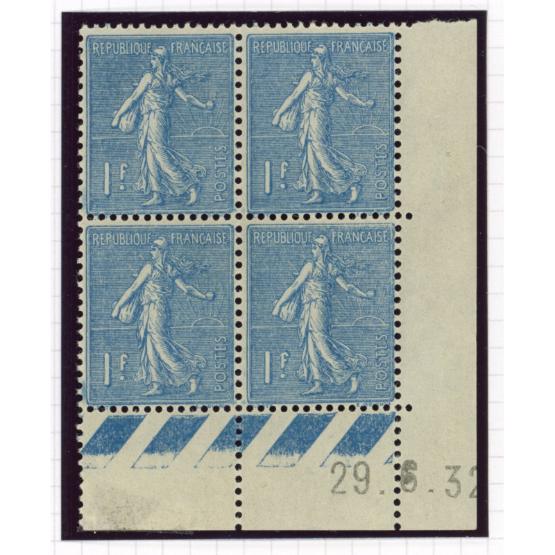 YT 205 - Neuf xx - Bloc de 4 - Coin date 29/6/32