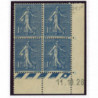YT 205 - Neuf xx - Bloc de 4 - Coin date 11/10/28