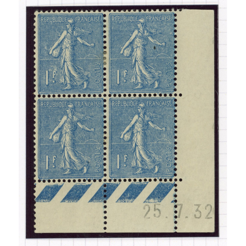 YT 205 - Neuf xx - Bloc de 4 - Coin date 25/7/32