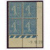YT 205 - Neuf xx - Bloc de 4 - Coin date 9/10/29
