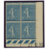 YT 205 - Neuf xx - Variete - Impression a cheval - Bloc de 4 - Coin date 22/10/30