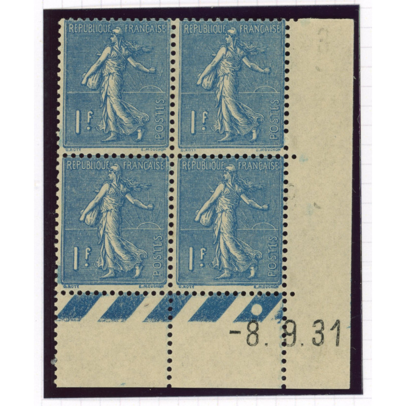 YT 205 - Neuf xx - Bloc de 4 - Coin date 8/9/31