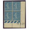 YT 205 - Neuf xx - Bloc de 4 - Coin date 8/9/31