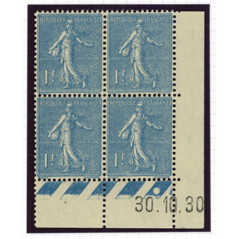 YT 205 - Neuf xx - Bloc de 4 - Coin date 30/10/30
