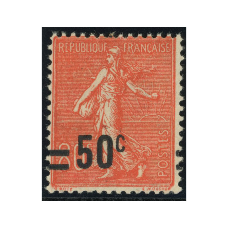 YT 220 - Neuf xx - Variete - Surcharge decale