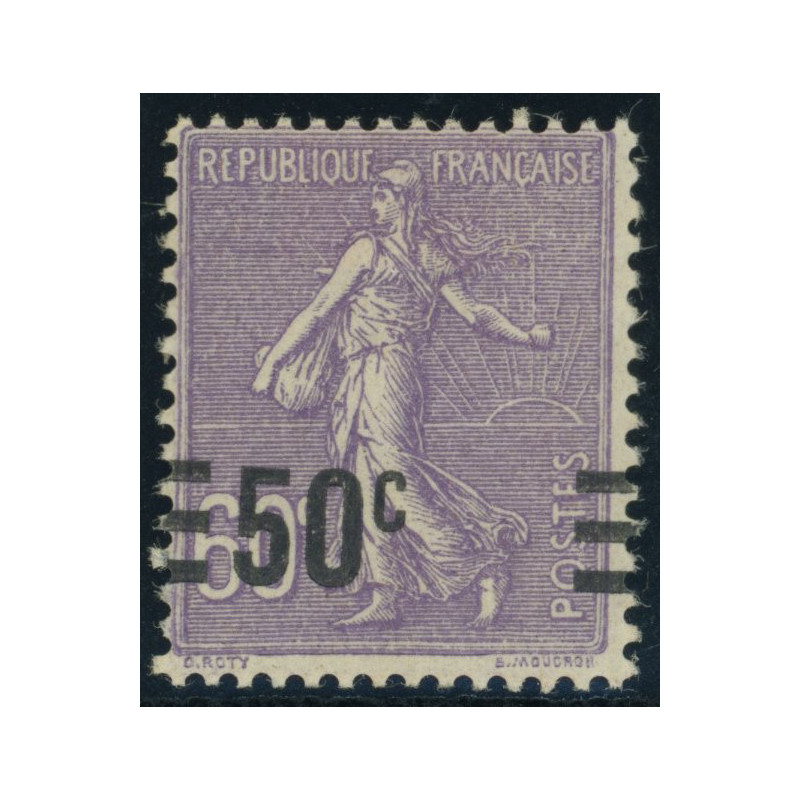 YT 223 - Neuf xx - Variete - Surcharge decale