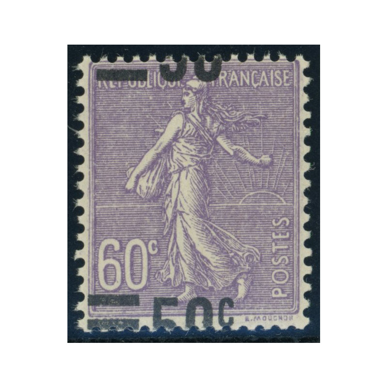 YT 223 - Neuf xx - Variete - Surcharge decale