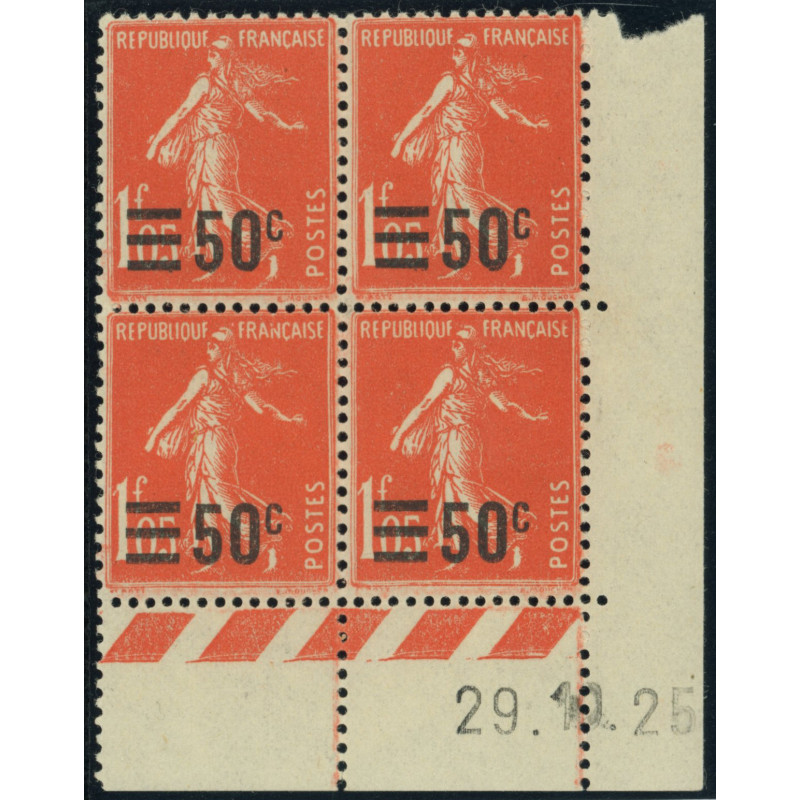 YT 225 - Neuf xx - Bloc de 4 - Coin date 29/11/25