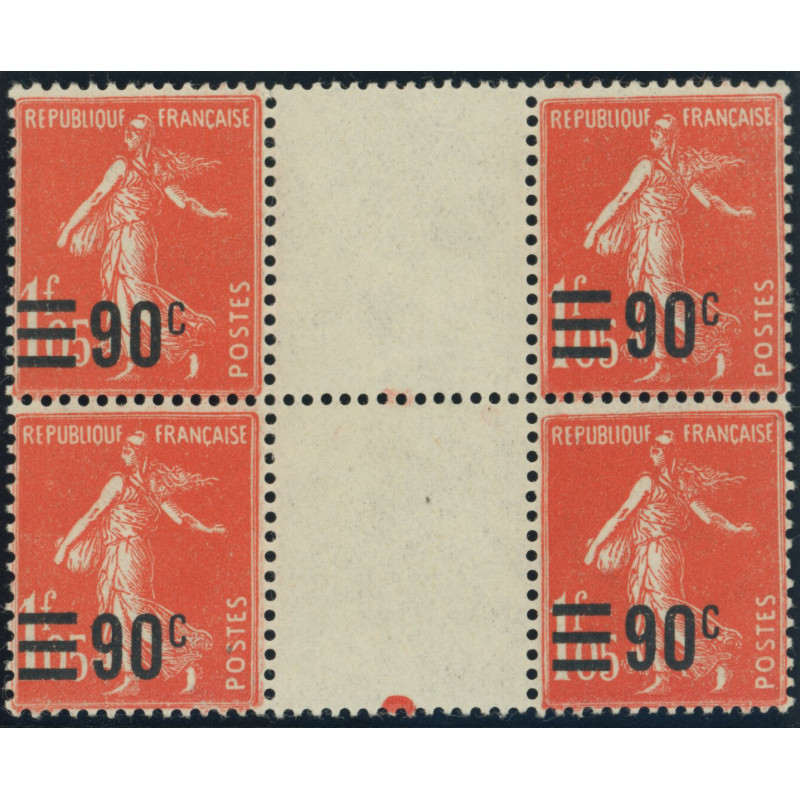 YT 227 - Neuf xx - Bloc de 4 avec intervalle