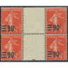 YT 227 - Neuf xx - Bloc de 4 avec intervalle