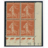 YT 235 - Neuf xx - Bloc de 4 - Coin date 16/2/37