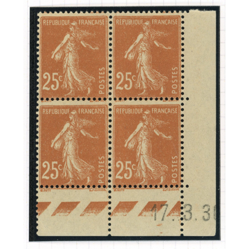 YT 235 - Neuf xx - Bloc de 4 - Coin date 17/3/31