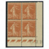 YT 235 - Neuf xx - Bloc de 4 - Coin date 17/3/31