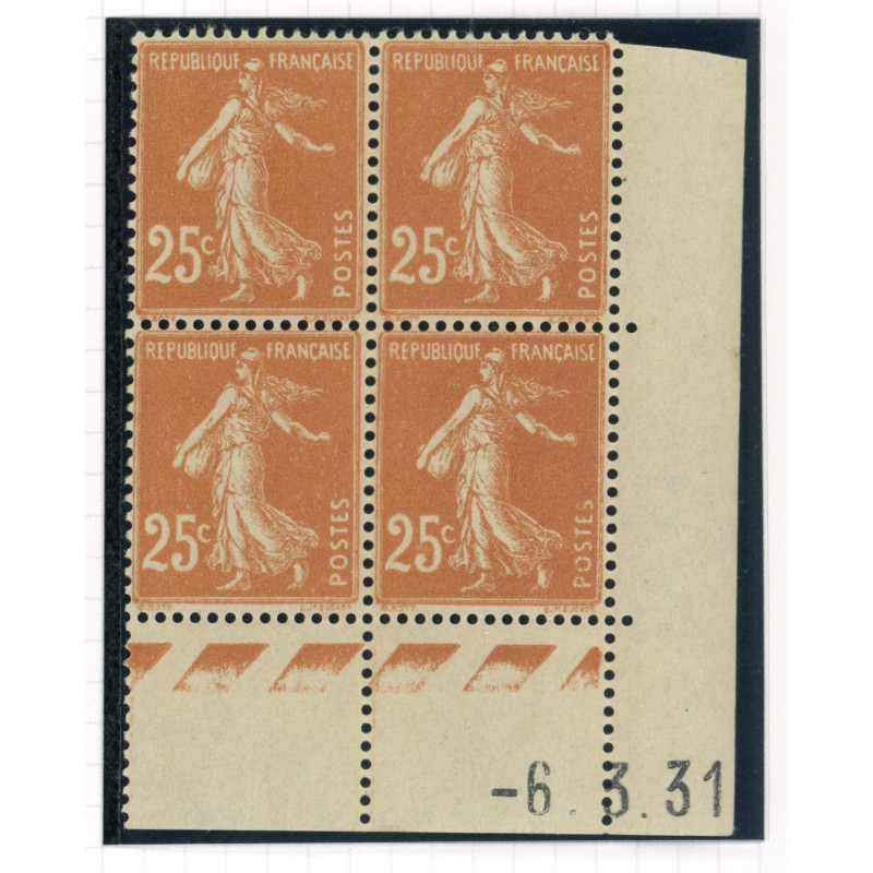 YT 235 - Neuf xx - Bloc de 4 - Coin date 6/3/31