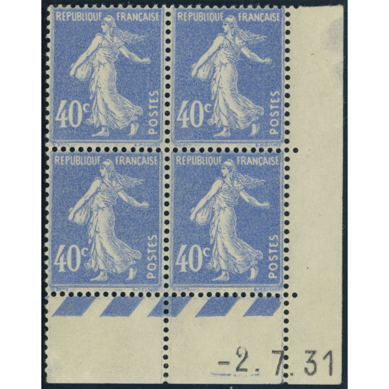 YT 237 - Neuf xx - Bloc de 4 - Coin date 2/7/31