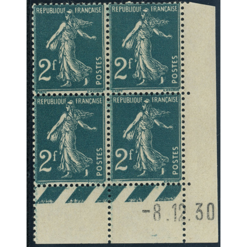 YT 239 - Neuf xx - Bloc de 4 - Coin date 8/12/30
