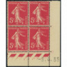 YT 278B - Neuf xx - Bloc de 4 - Coin date 3/4/35