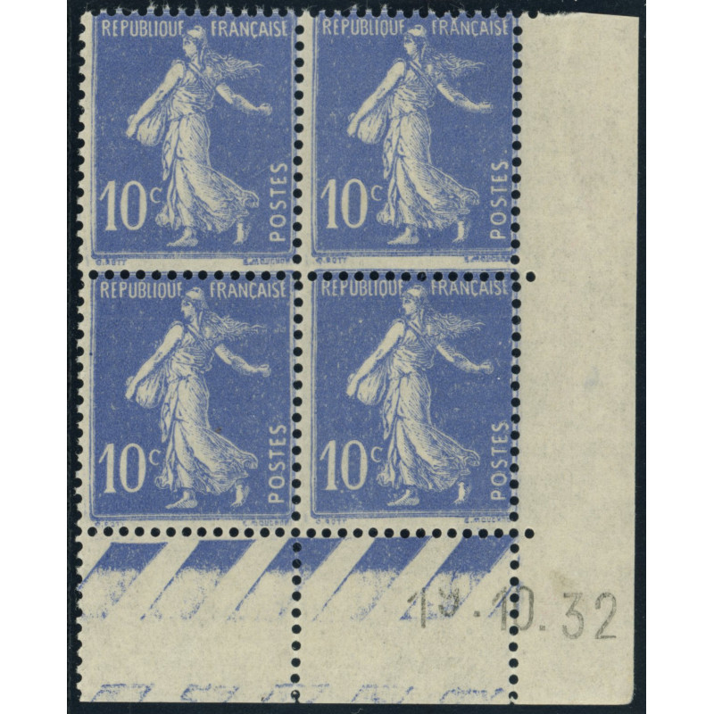 YT 279 - Neuf xx - Bloc de 4 - Coin date 19/10/32