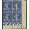 YT 279 - Neuf xx - Bloc de 4 - Coin date 31/8/35