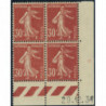YT 360 - Neuf xx - Bloc de 4 - Coin date 29/12/37