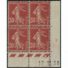 YT 360 - Neuf xx - Bloc de 4 - Coin date 17/11/38